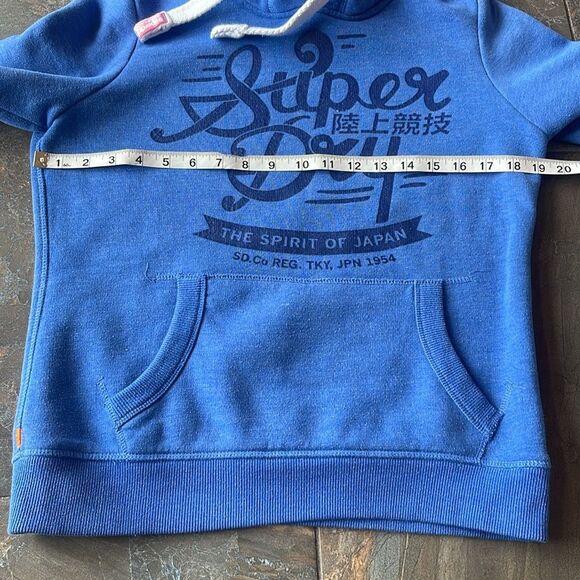 Super dry Vintage Women's Hoodie Pocket Front Graphic Pullover Jumper Hood M - Picture 8 of 14